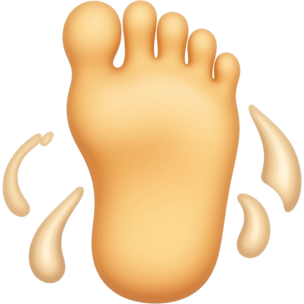 An emoji of the bottom of a yellow stinky foot emoji