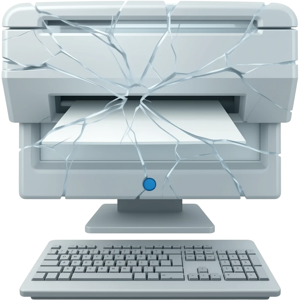 broken printer and computer emoji