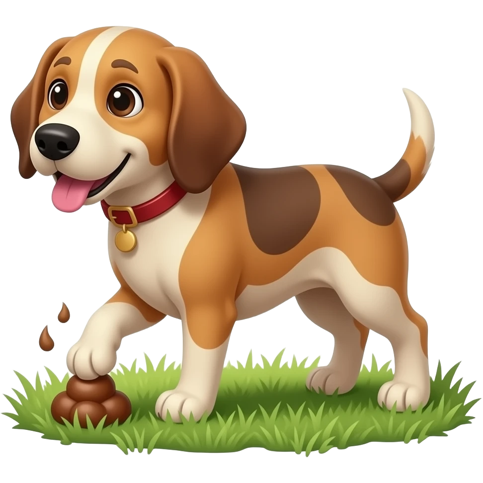Poop dog emoji