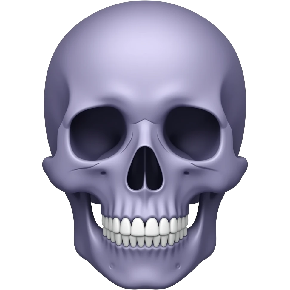 Haz un esqueleto morado oscuro emoji