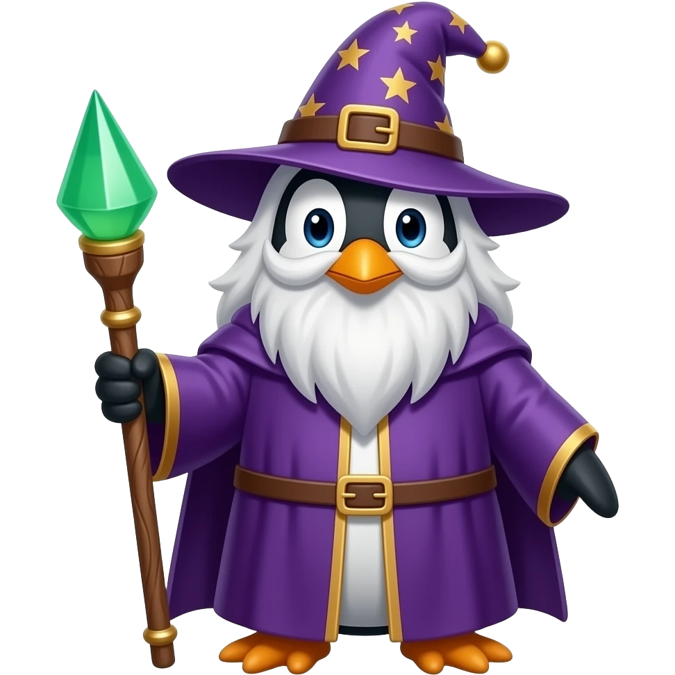 Penguin Wizard emoji