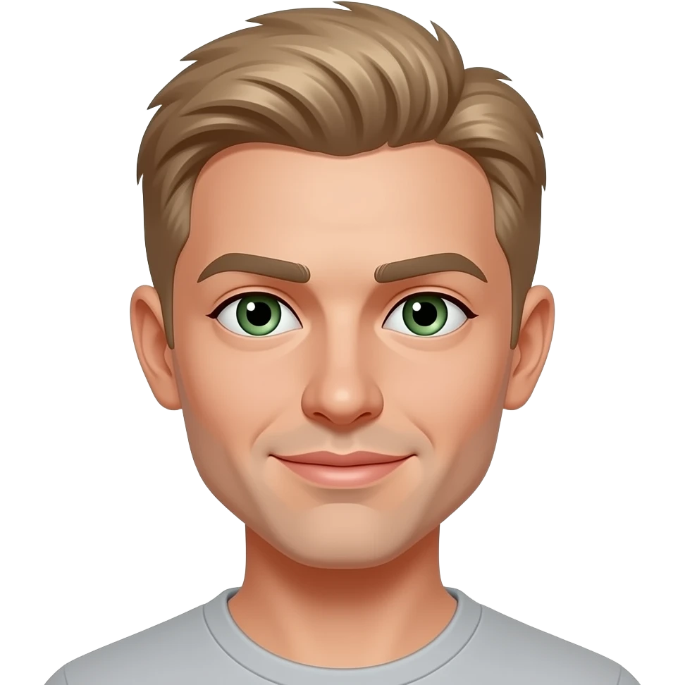 Make with green eyes and lighter hair emoji