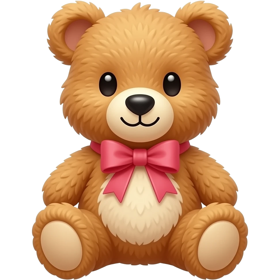Плюшевый мишка с ленточкой emoji