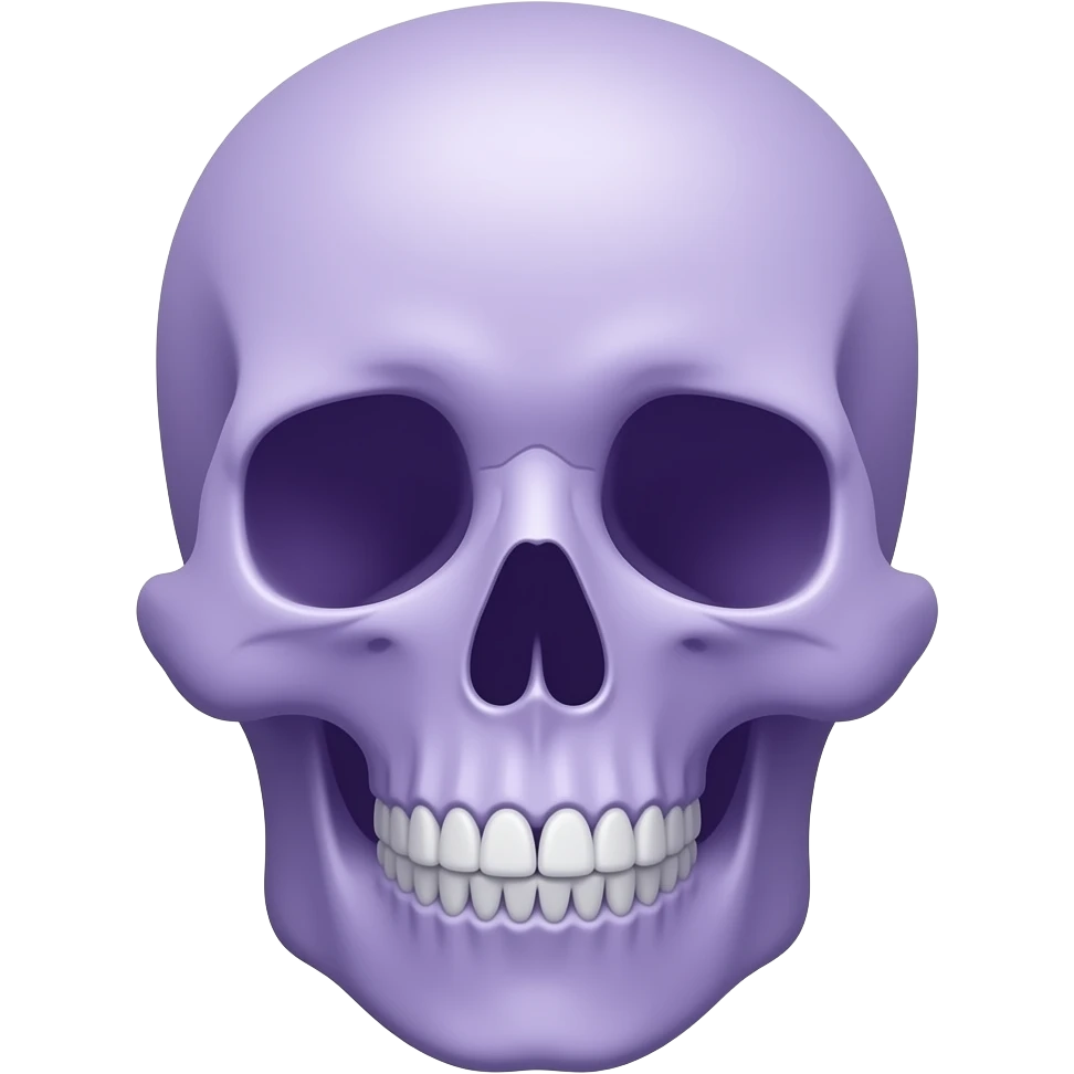 Haz un esqueleto morado emoji