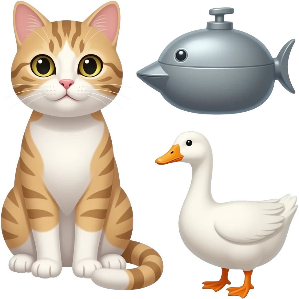 Kot-czołg-gęś emoji