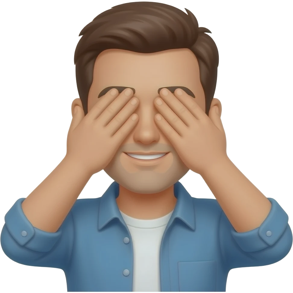 tapandose los ojos emoji
