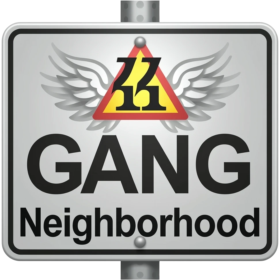 neighborhood crip gang sign emoji