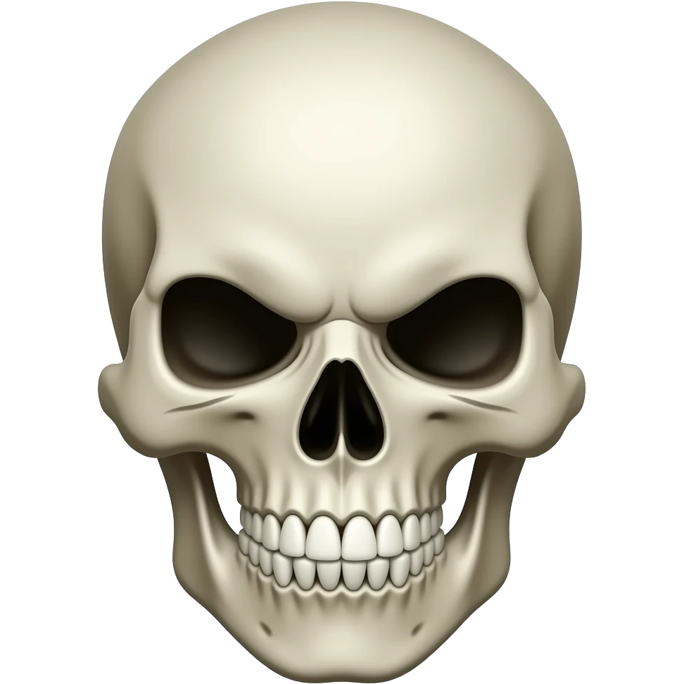 Angry skull head emoji