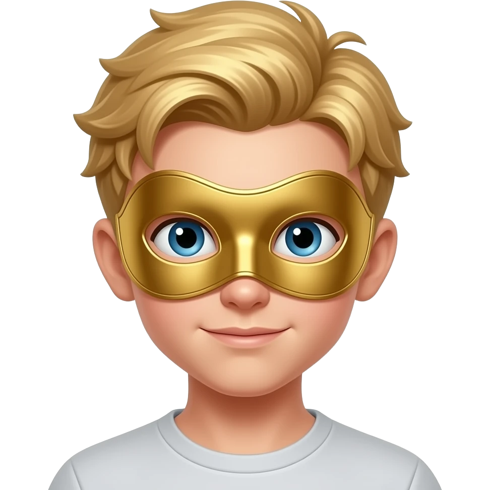 پسری که موهای طلایی و اینکه مشکه طلایی داره emoji