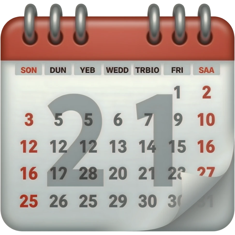 The mascot calendar emoji