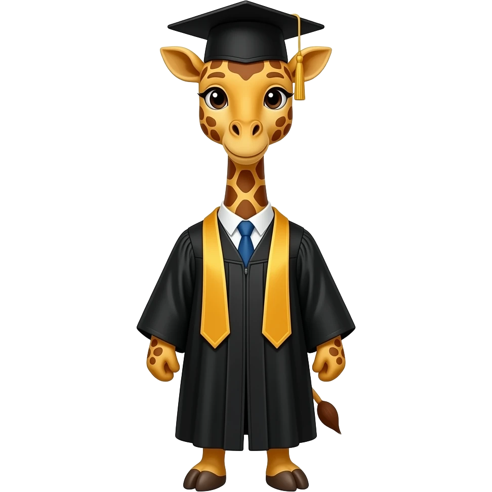 graduated giraffe emoji