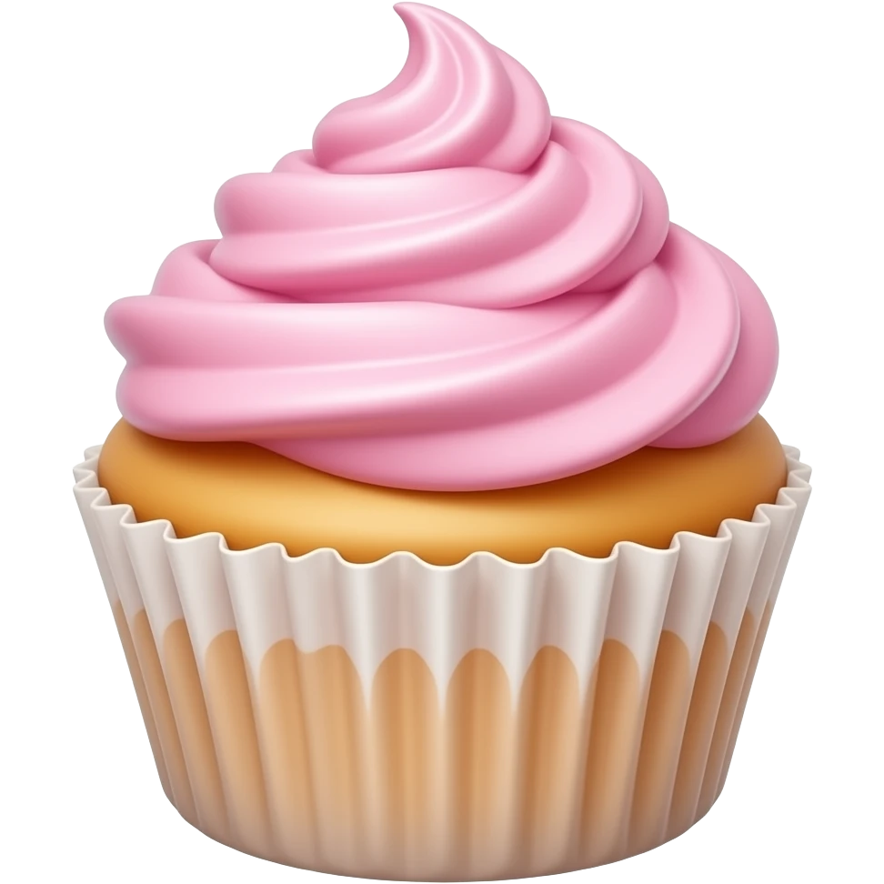 Cupcake with pink icing emoji