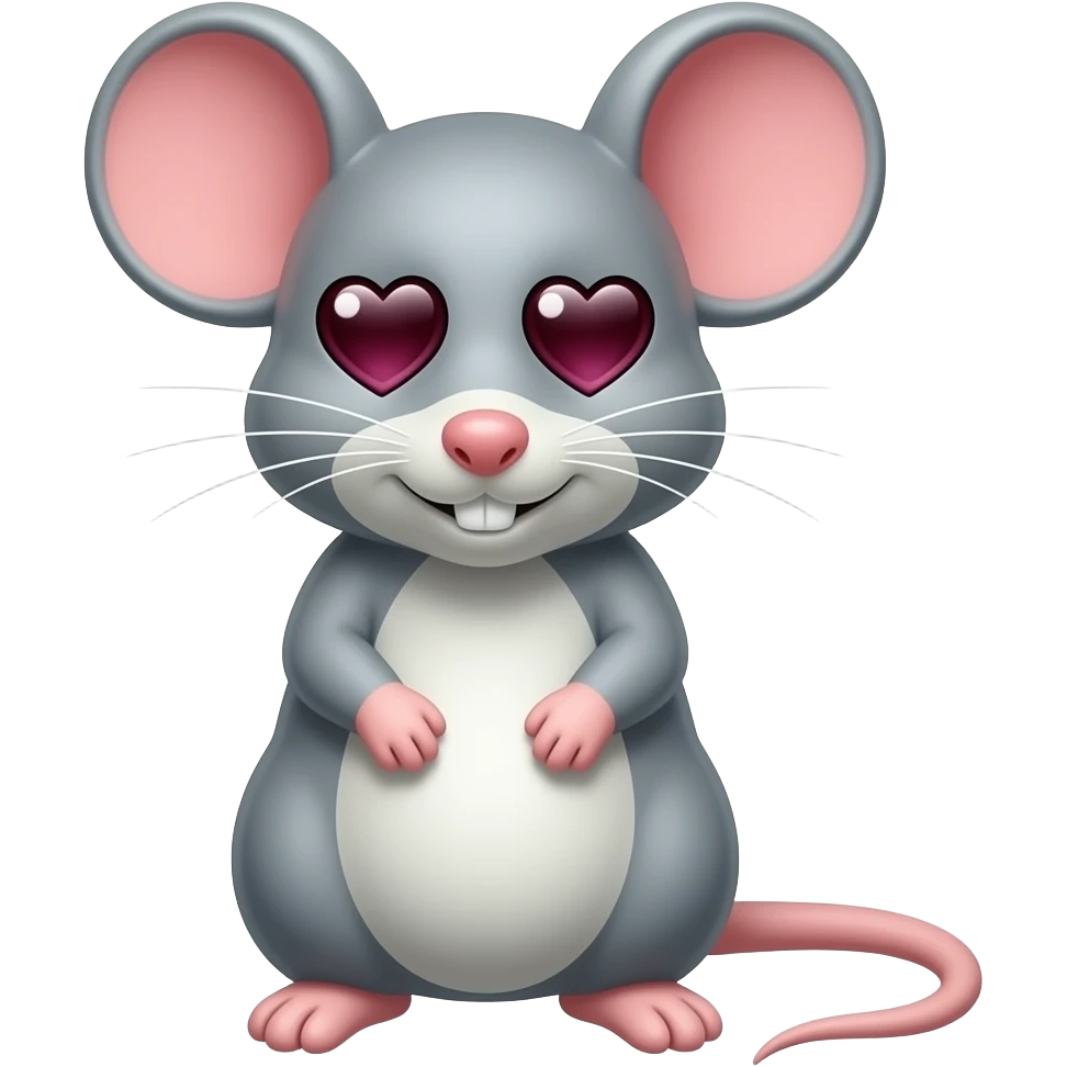 Mouse with heart eyes emoji