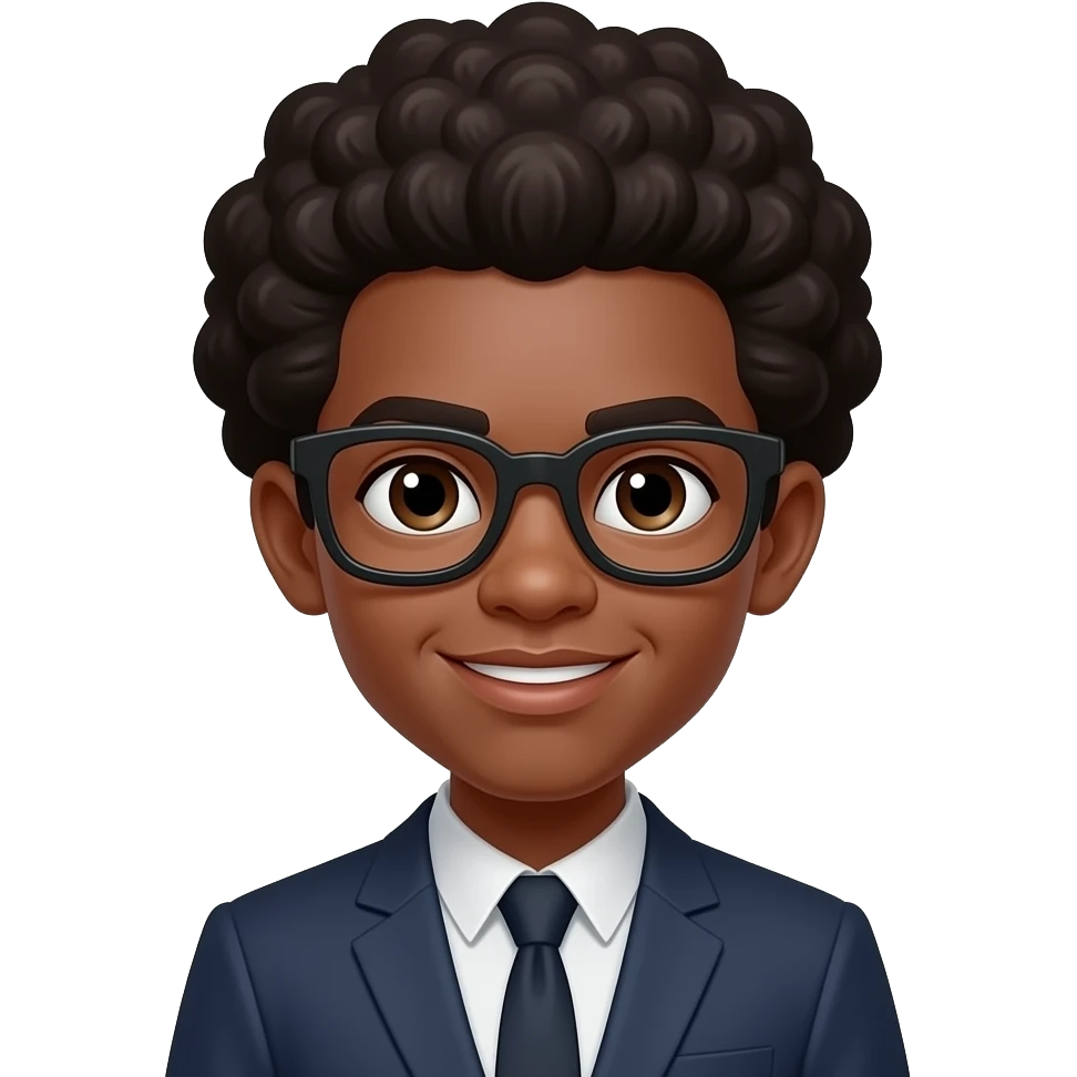 Head of a black boy with a lot of hair Thief emoji