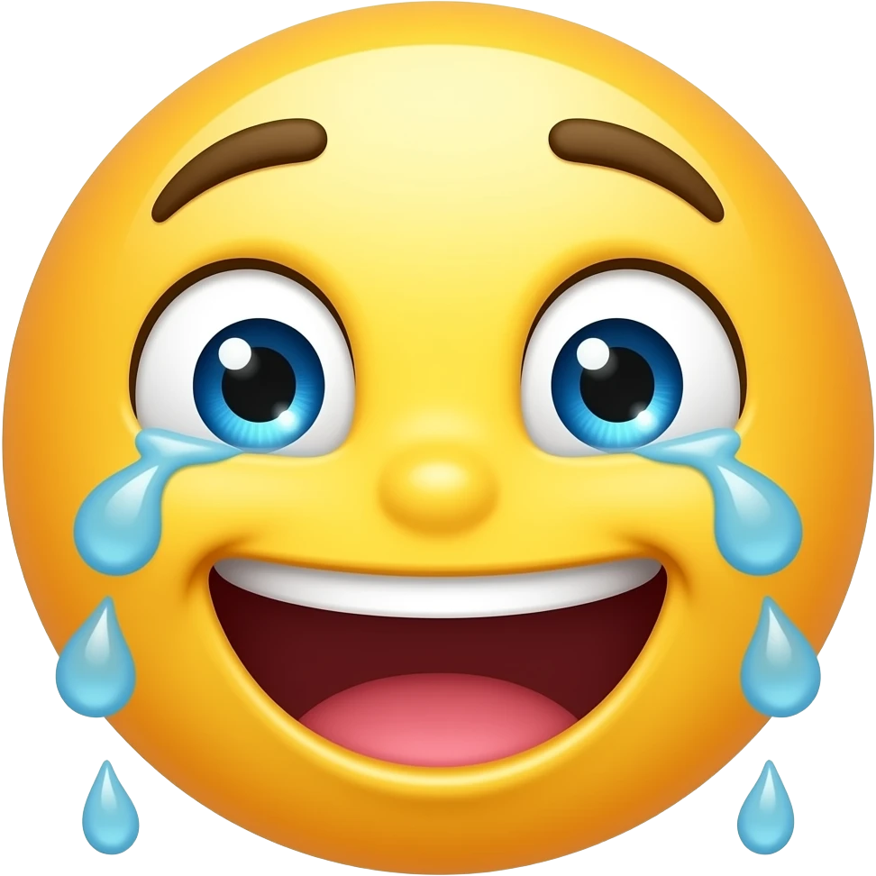 yellow face expressing extreme affection and joy from thinking something is extremely adorable, tears, eyes opened and glimmering emoji