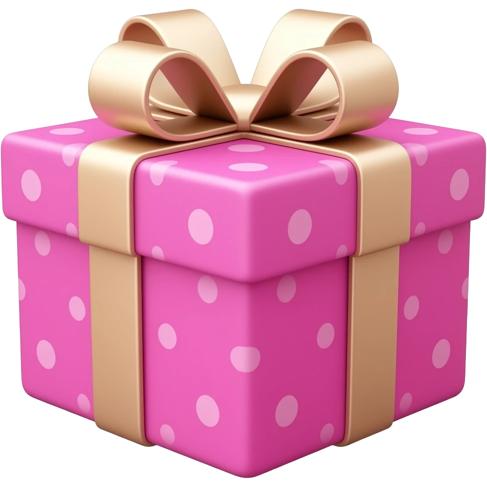 Pink gift emoji