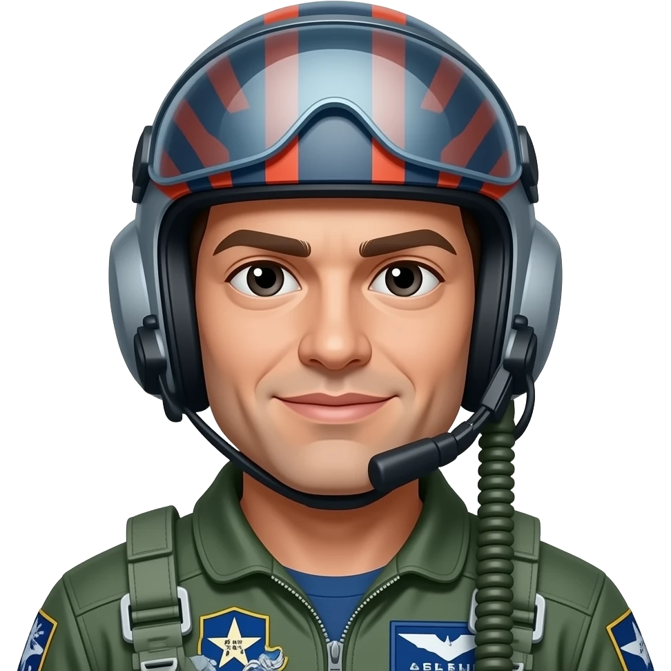 Maverick top gun wearing helmet emoji
