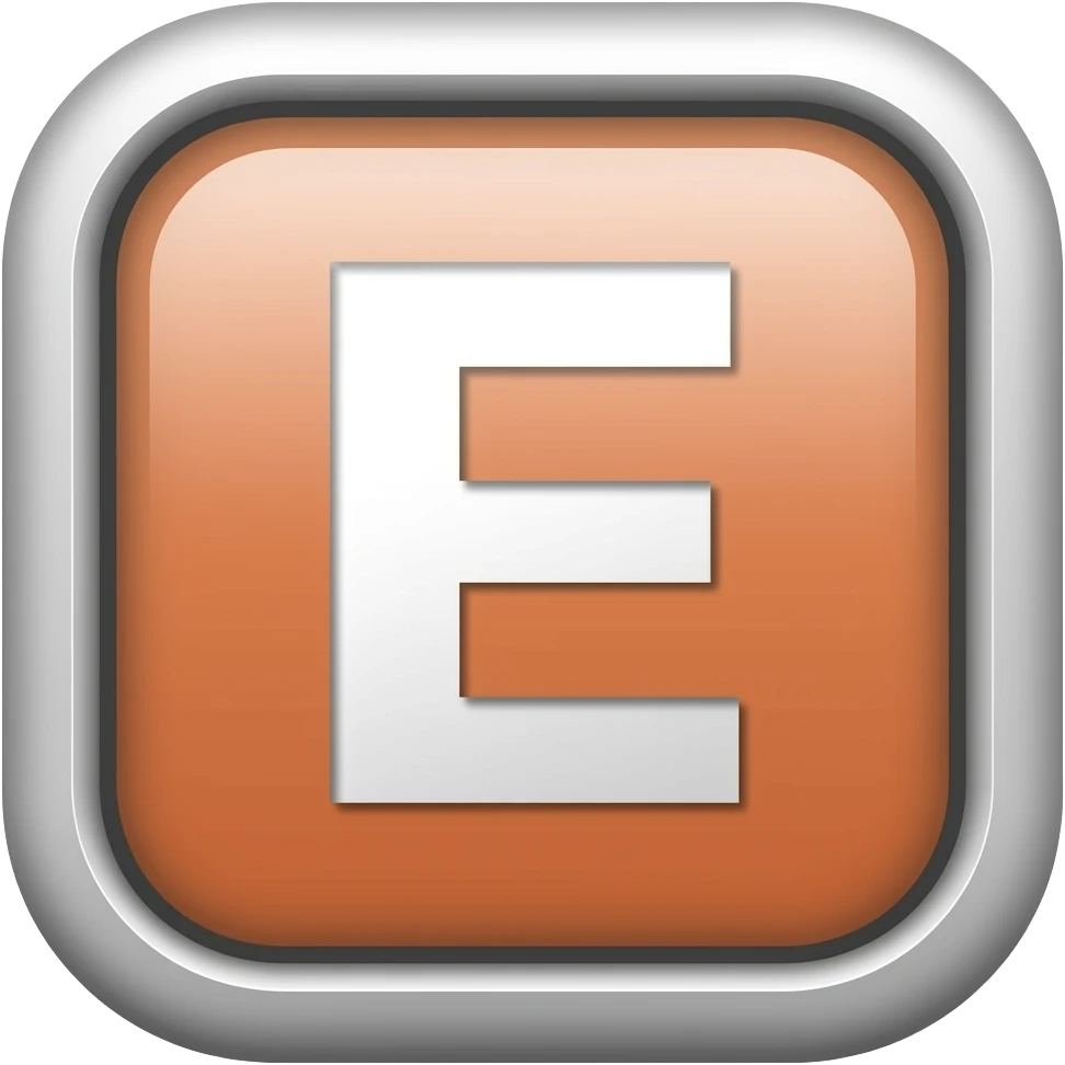 E alphabet push button emoji | AI Emoji Generator