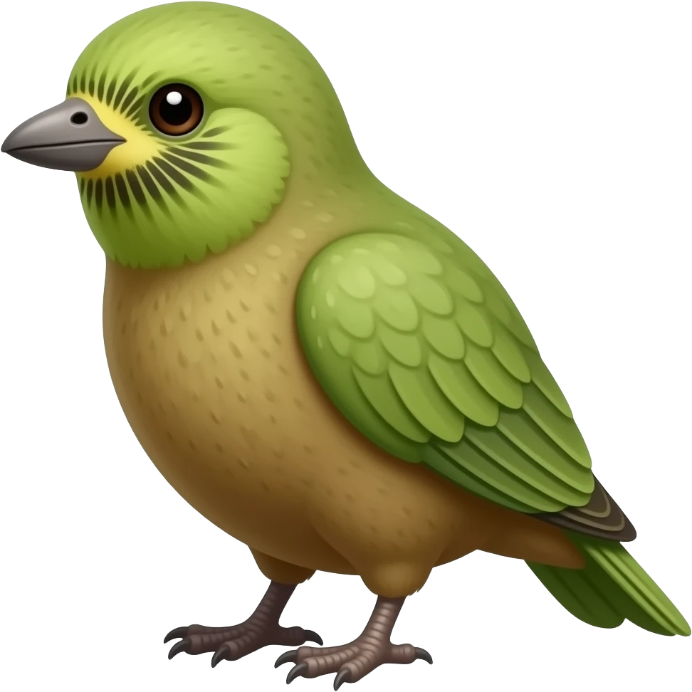While kiwi emoji