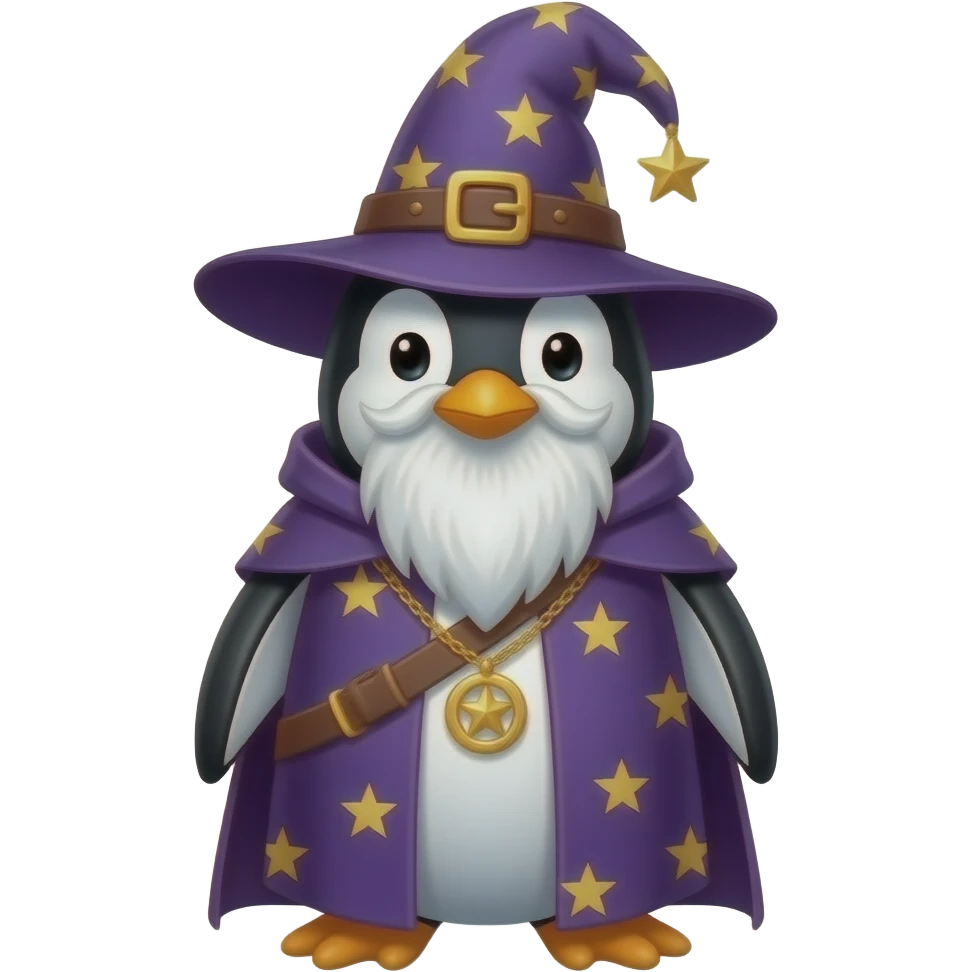 Penguin Wizard emoji