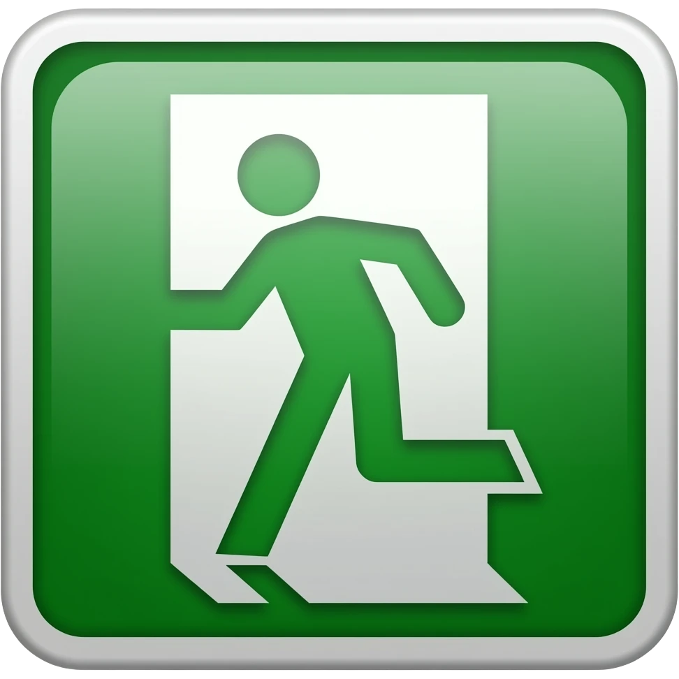 exit emoji without text emoji