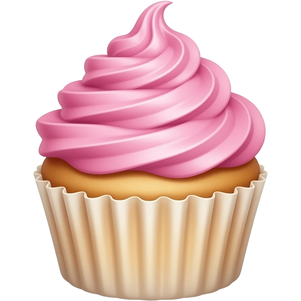 Cupcake with pink icing emoji