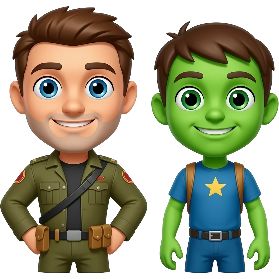 Capitão Men e kid danger de Henry danger emoji