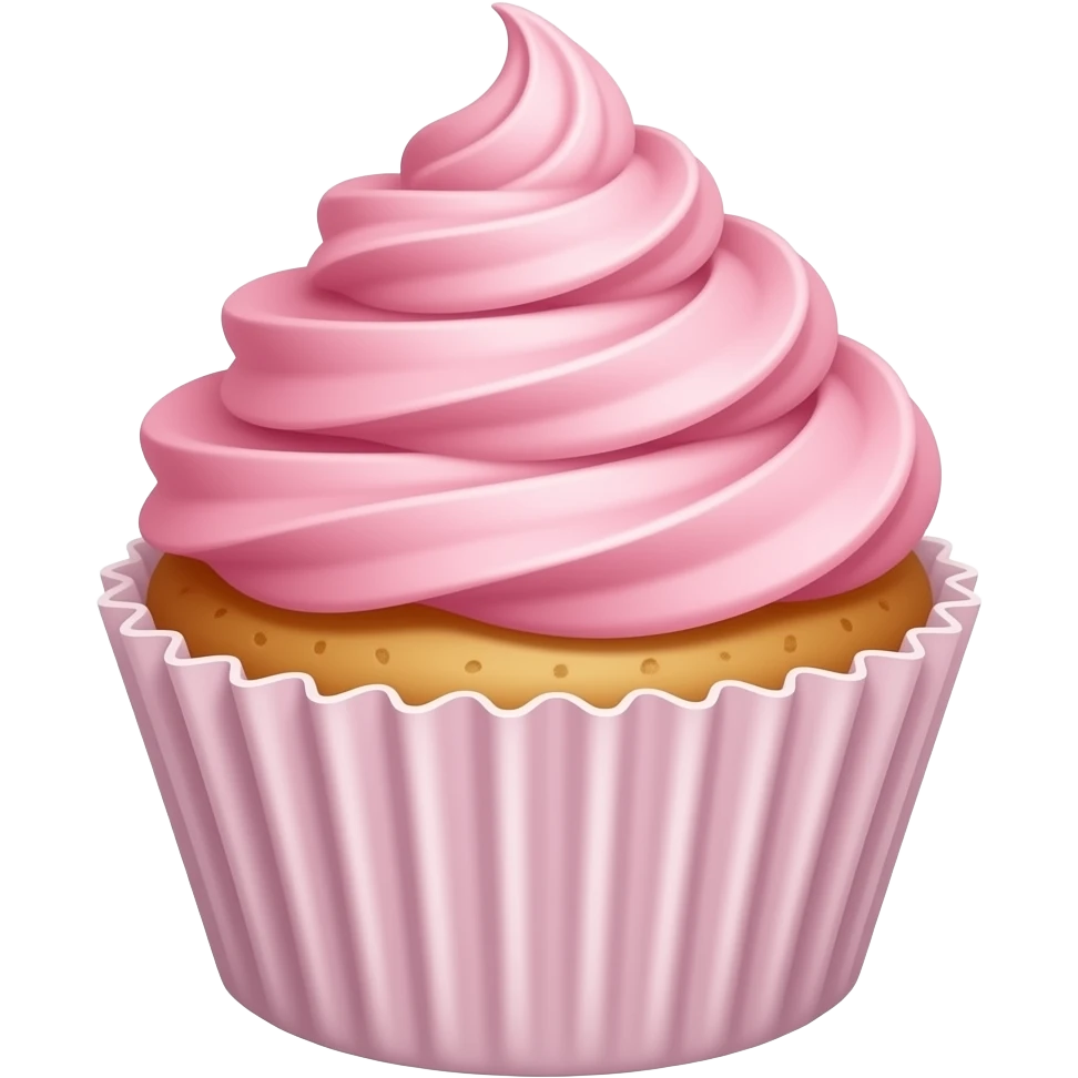 Cupcake with pink icing emoji