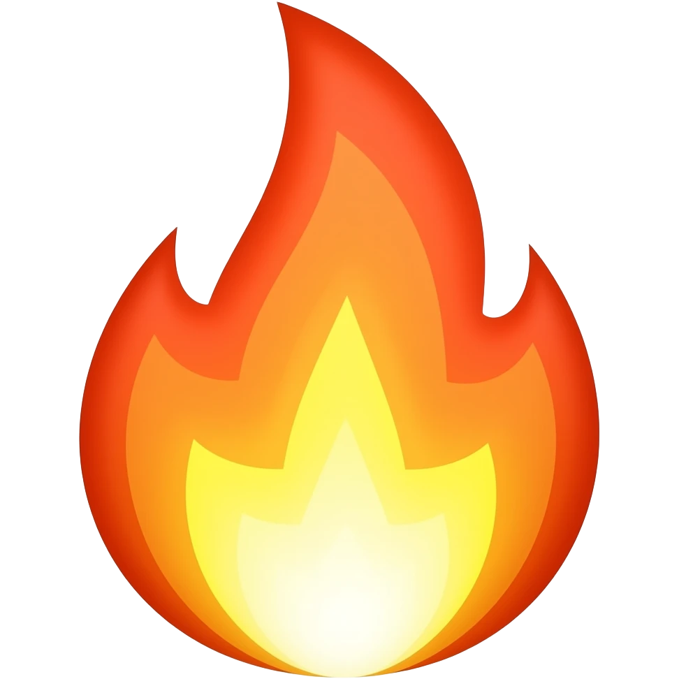 Movable flame emoji