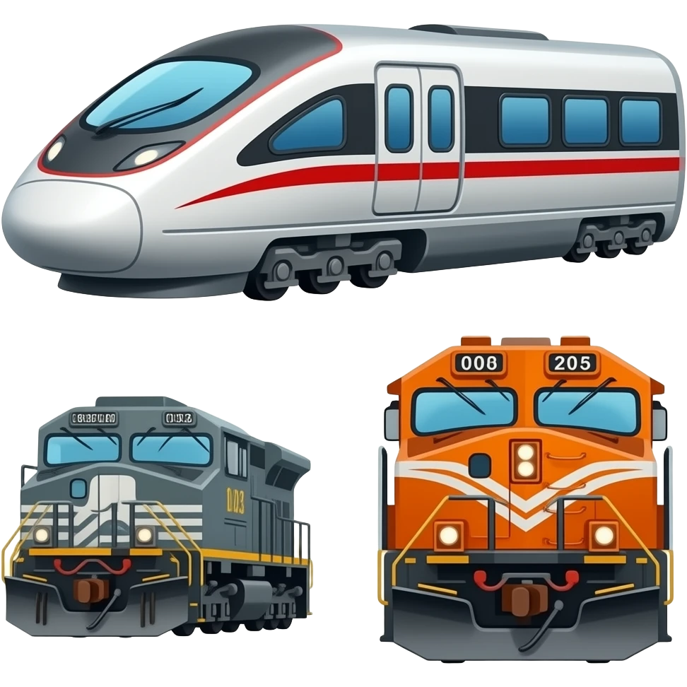 🚅🚃🚃 emoji