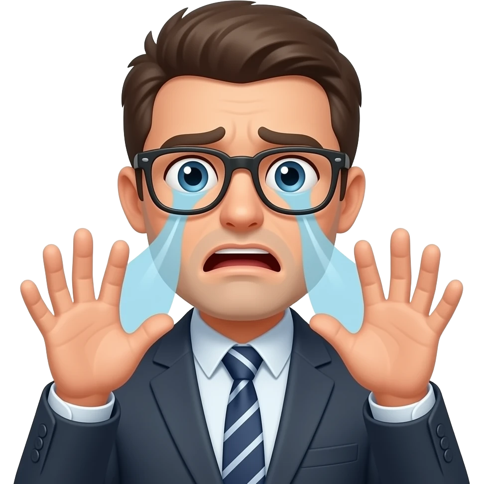 German administrative nightmare Human in panic emoji