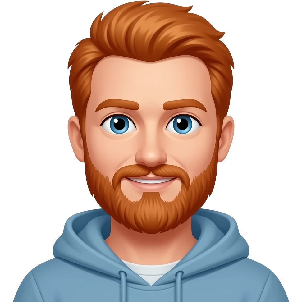 red haired man with beard emoji