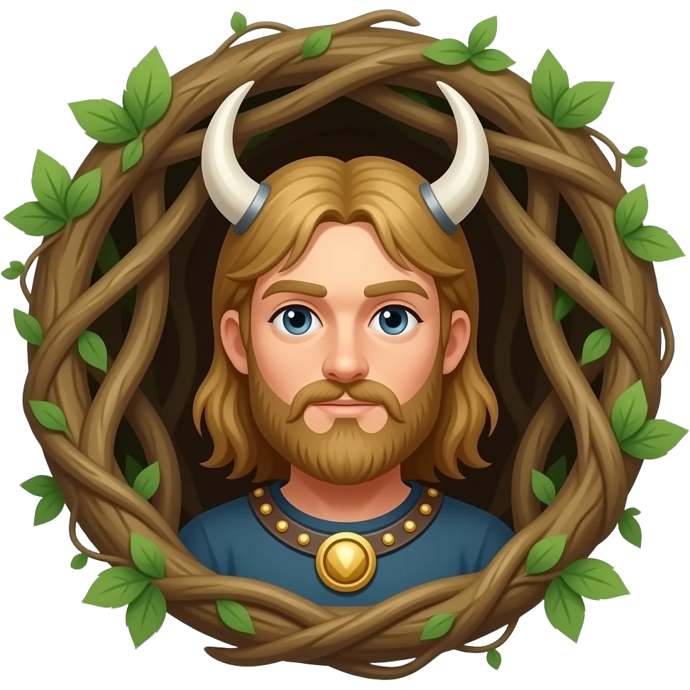 Baldr hunged inside of yggdrasil emoji