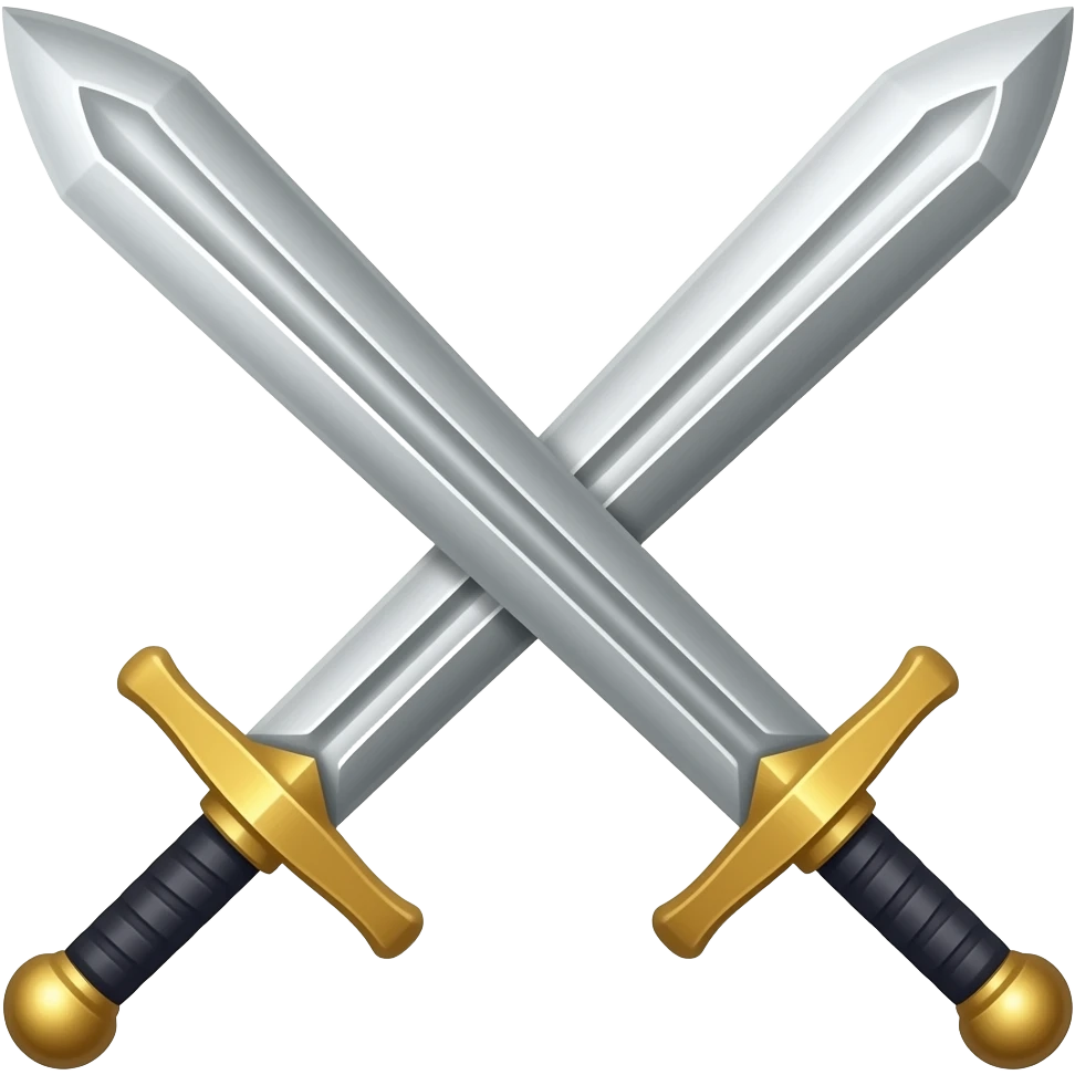 make me 1 single sword not 2 merged the one which represents the battle of Karbala it must have 2 blades and laied down emoji
