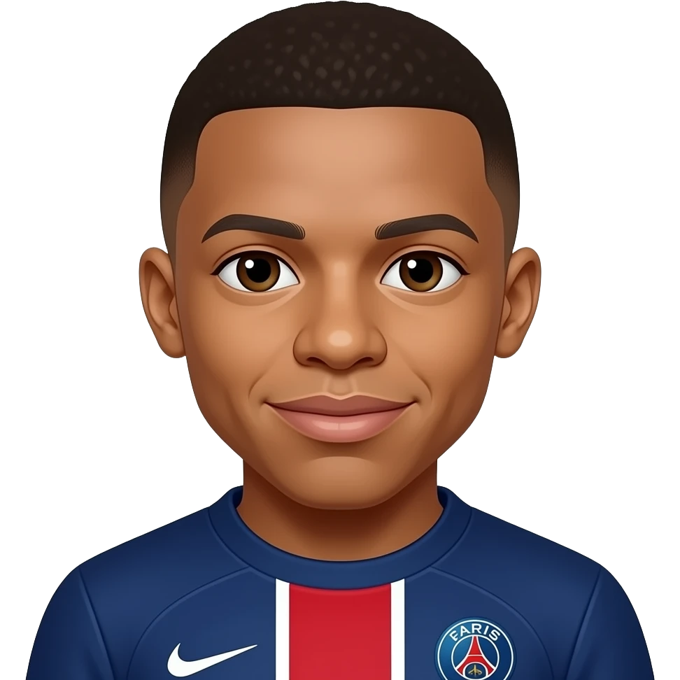 With mbappe face emoji