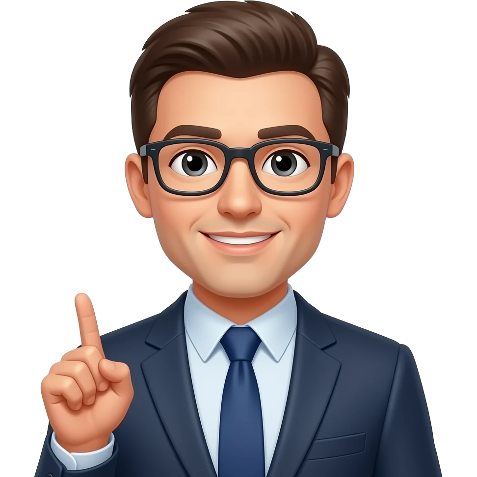 ejecutiva presentando emoji