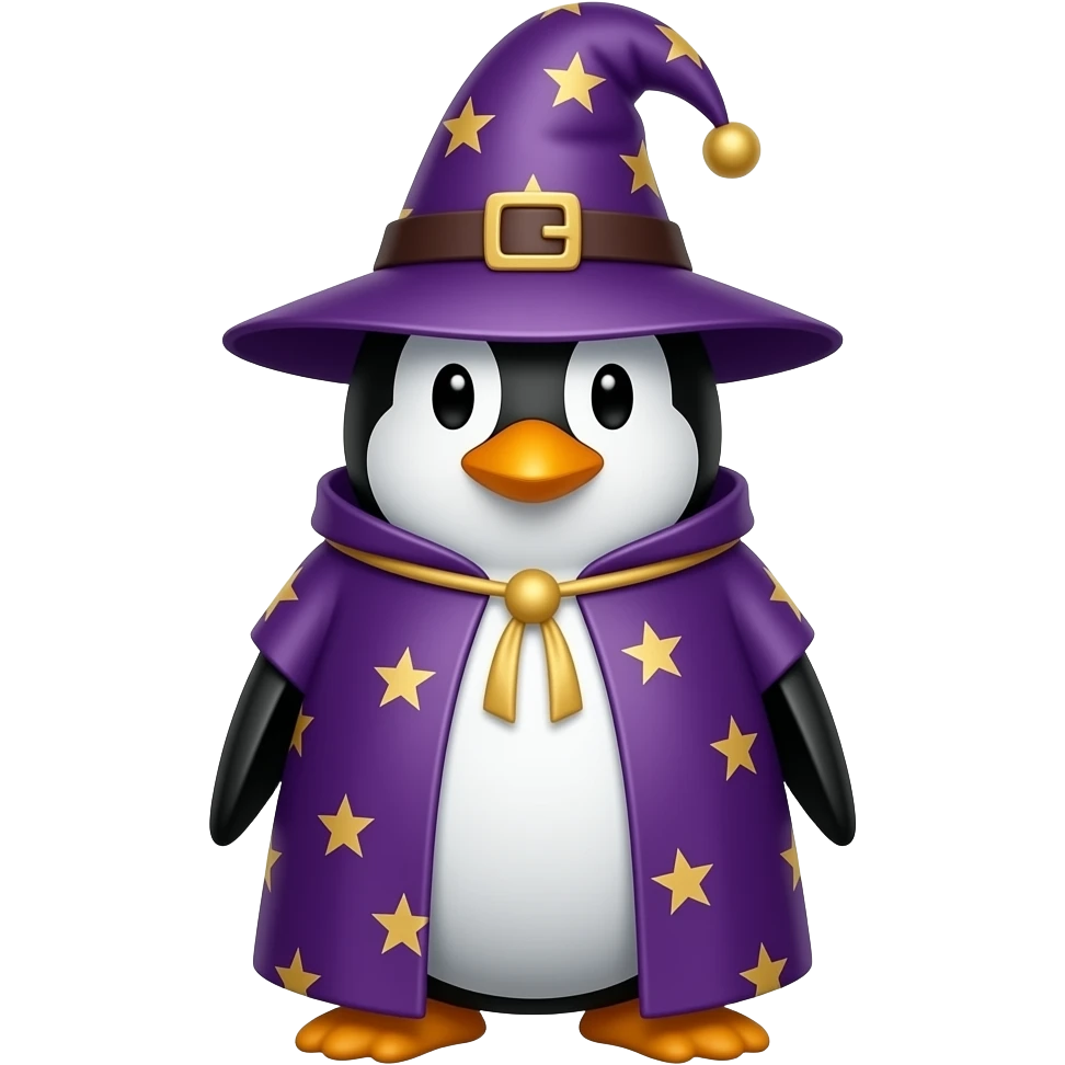 Penguin Wizard emoji