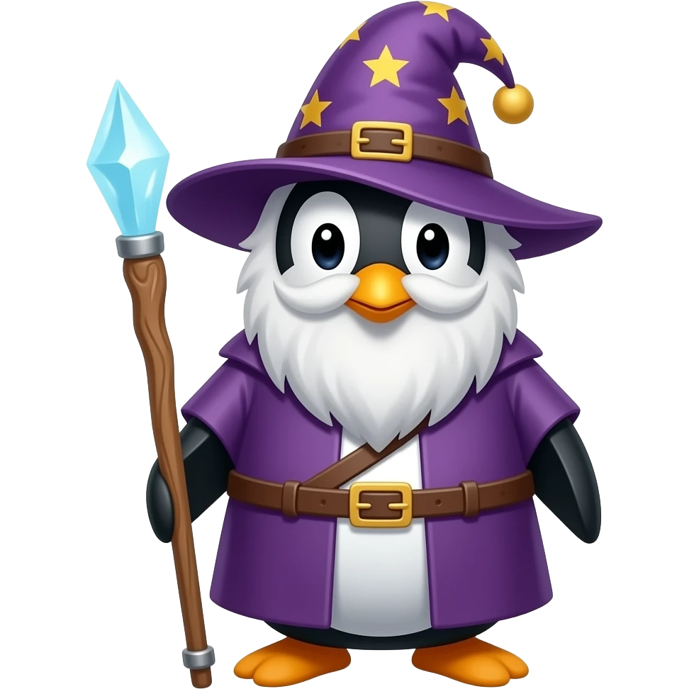 Penguin Wizard emoji