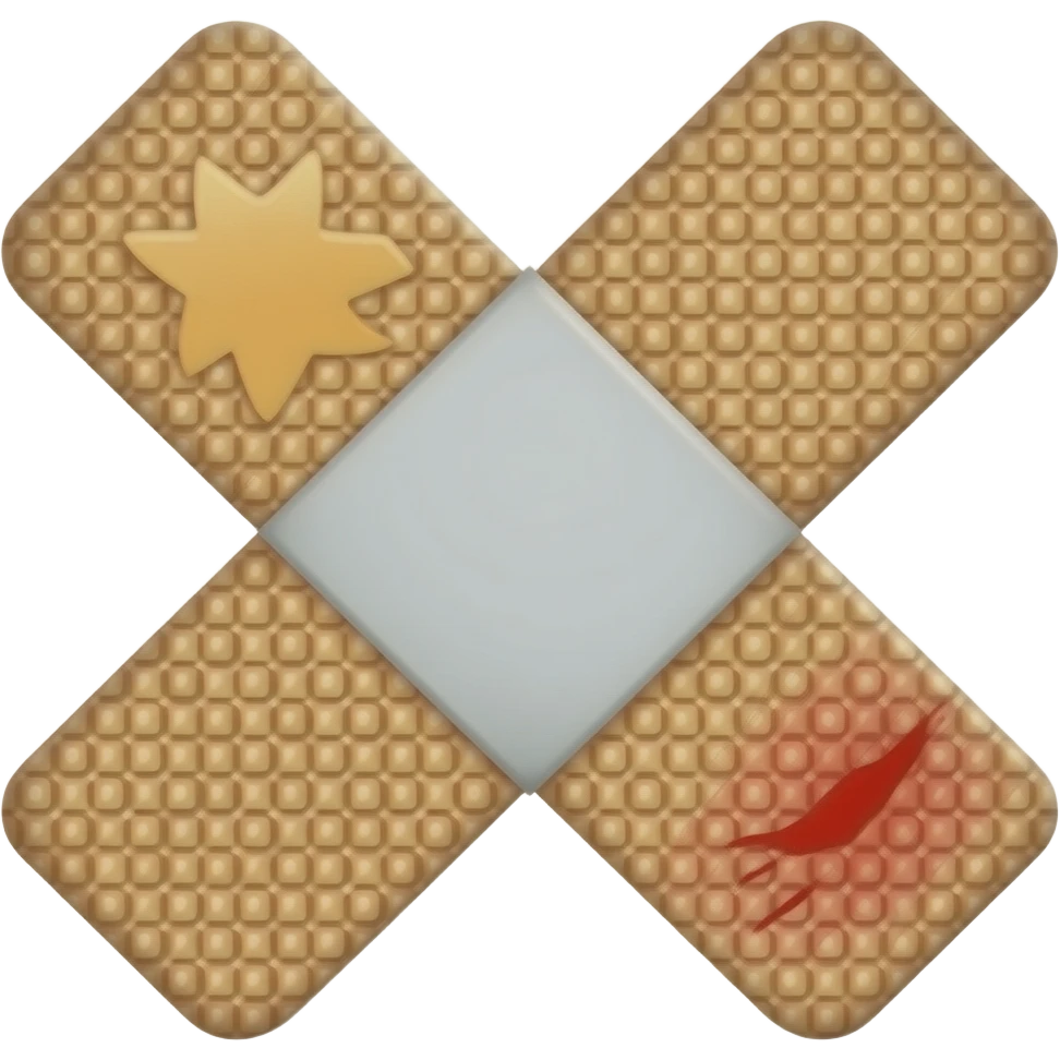 상처에 붙이는 데일밴드 생성해줘 emoji