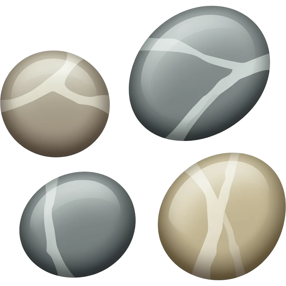 5 small stones emoji