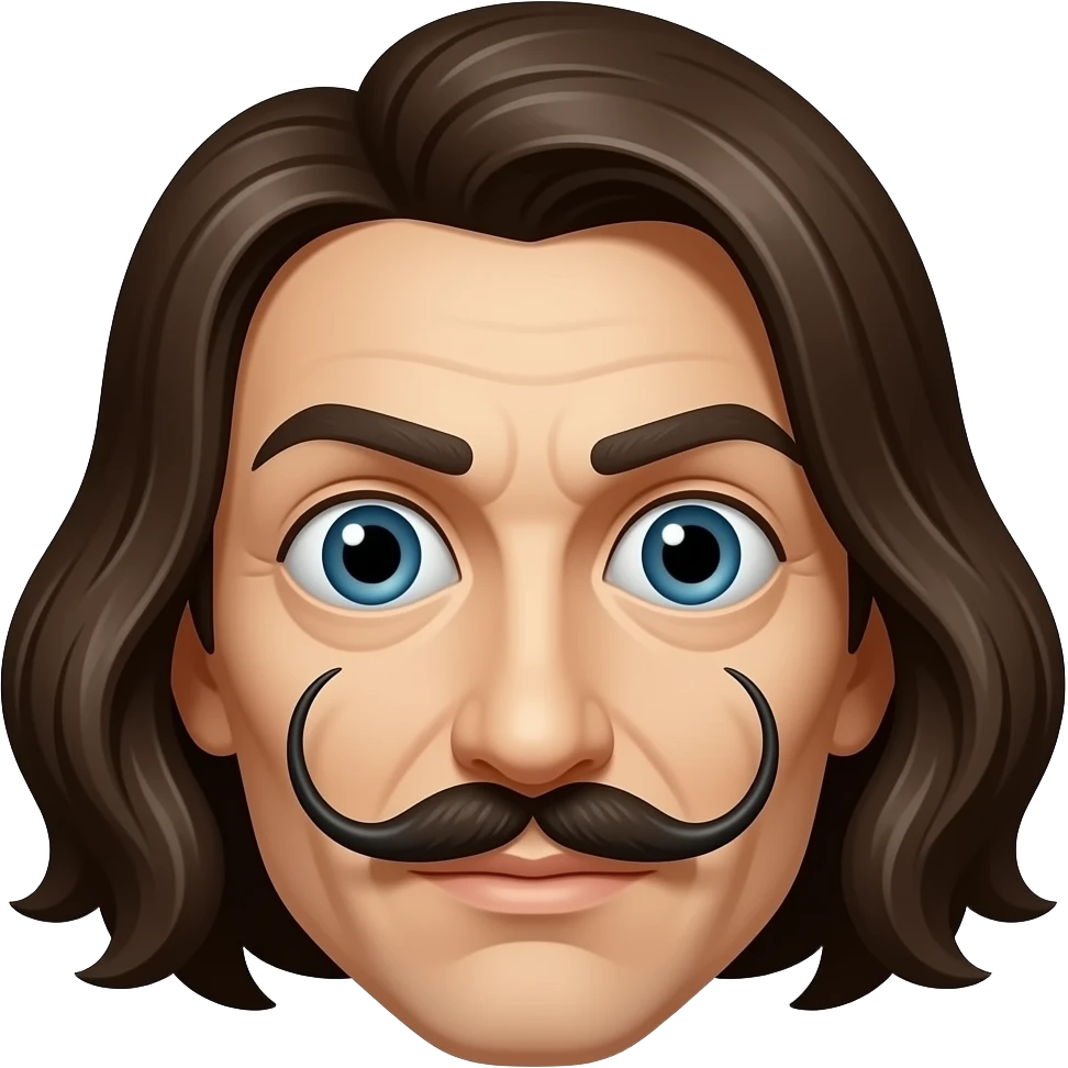 Money heist Dali mask with eyes emoji