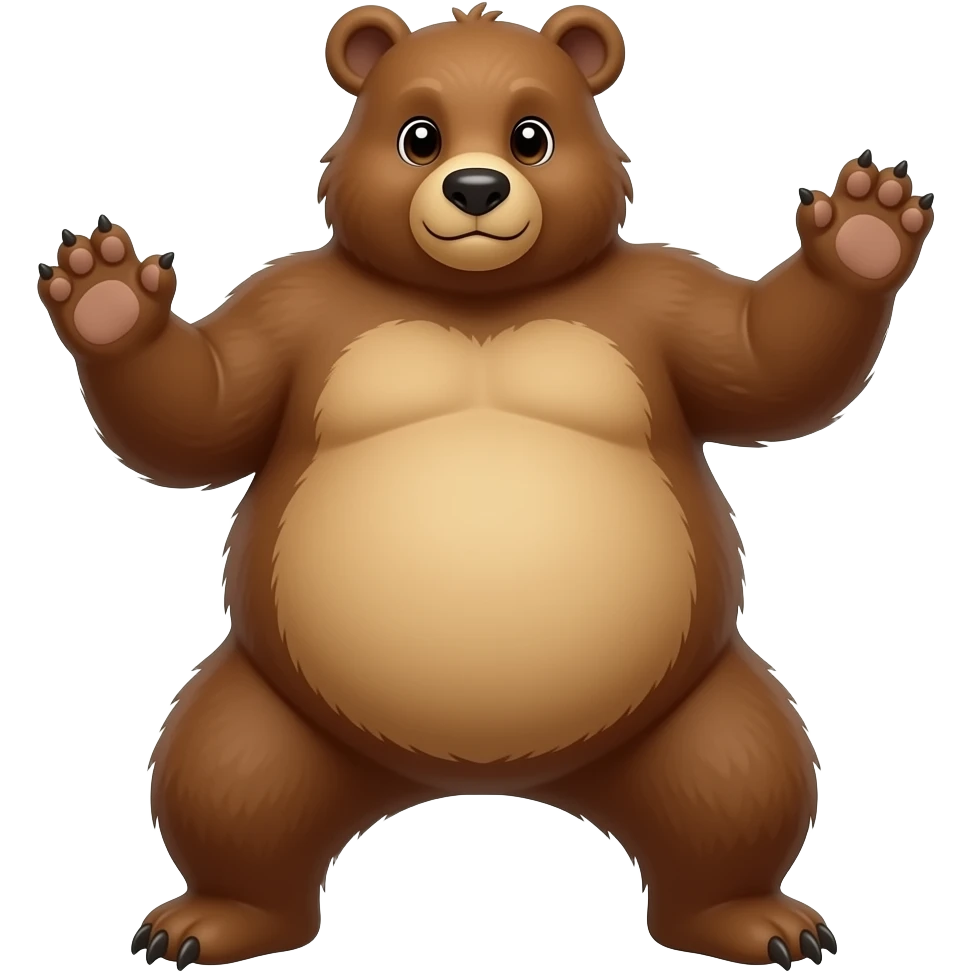 Full belly bear dancing emoji