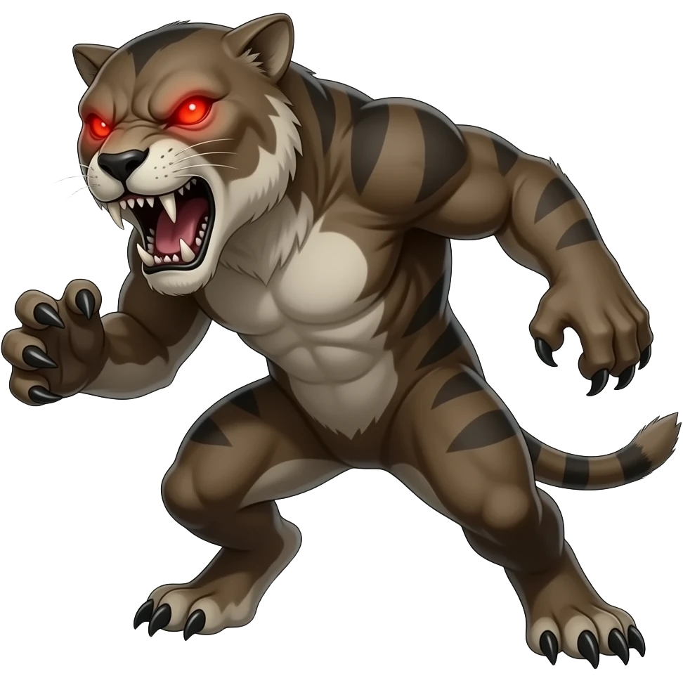 Smilodon jumpscare red eyes scary appearance emoji