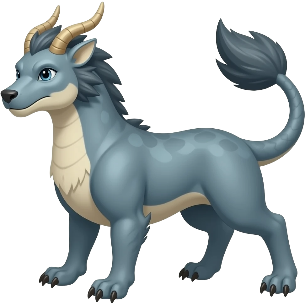 and legs form a tail emoji