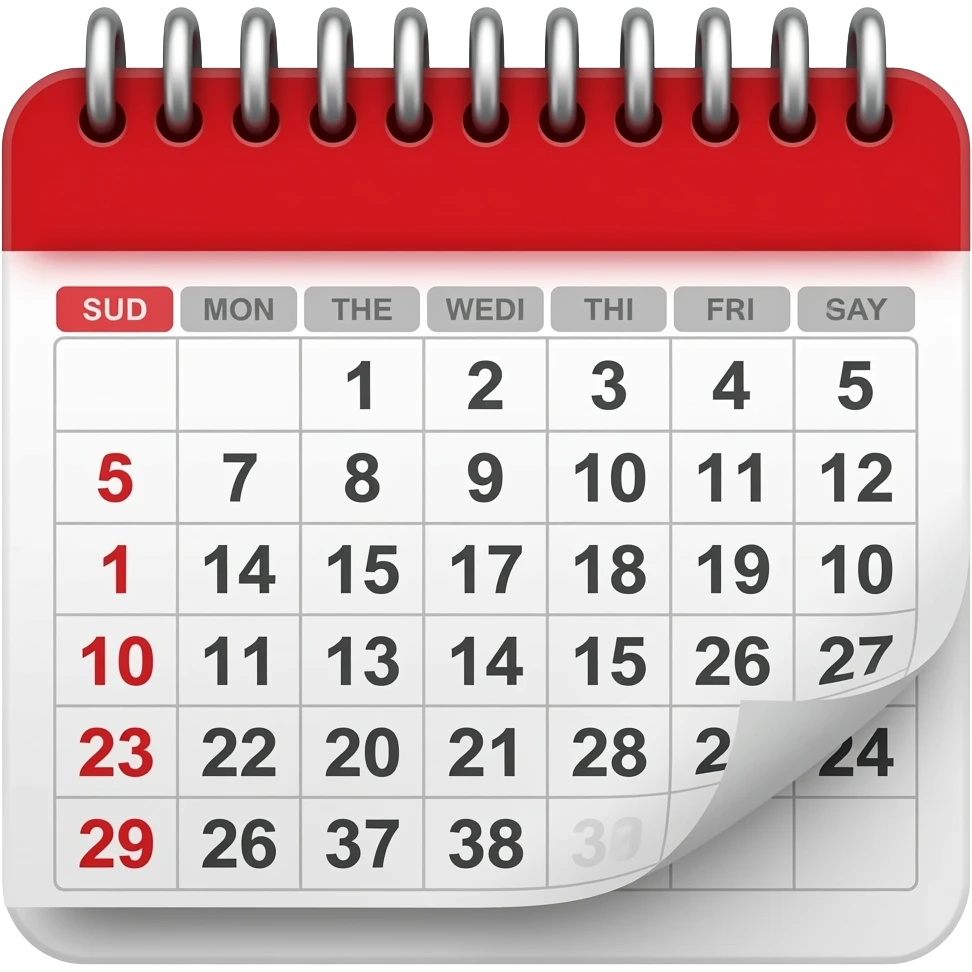 blank calendar emoji