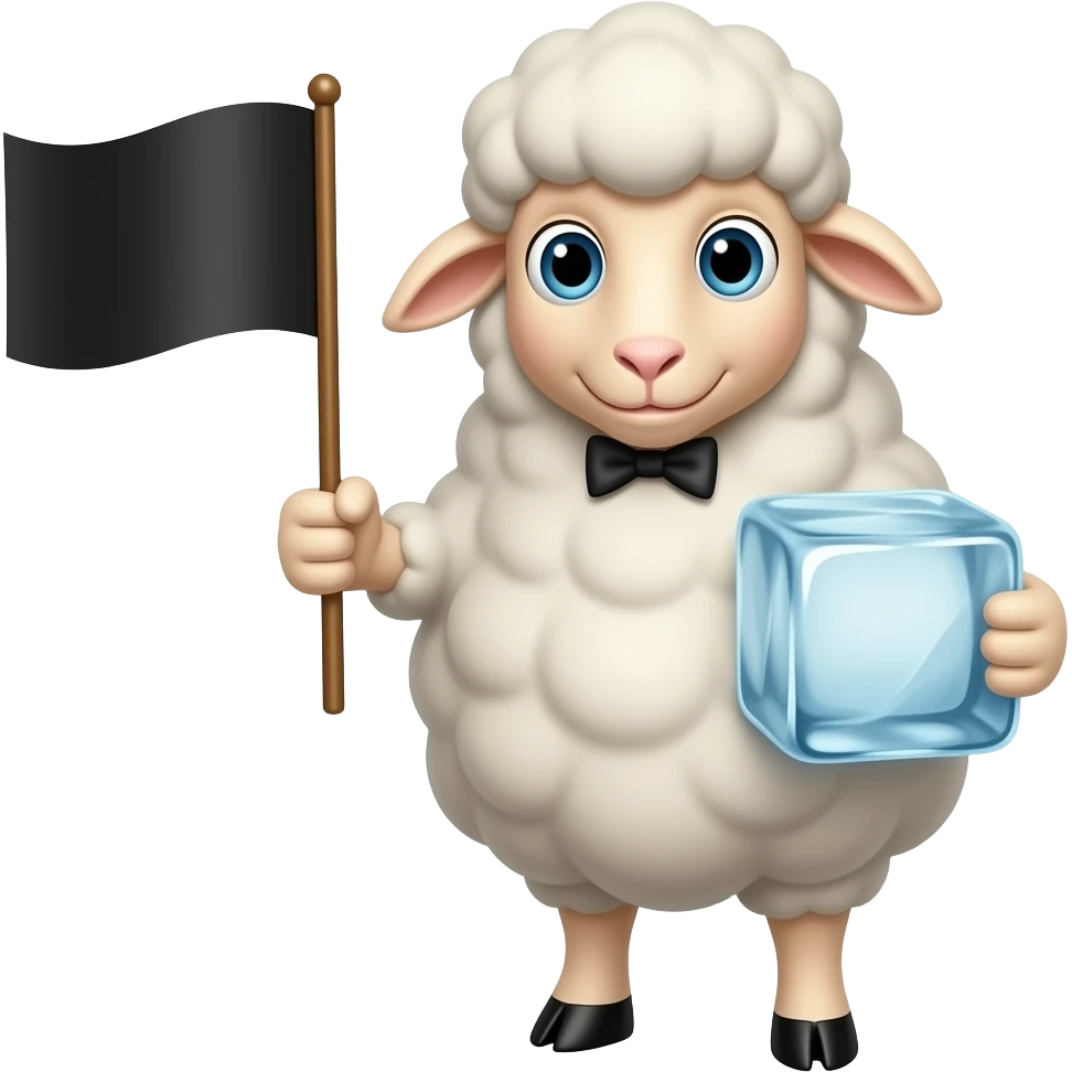 🐑🏴🧊 emoji