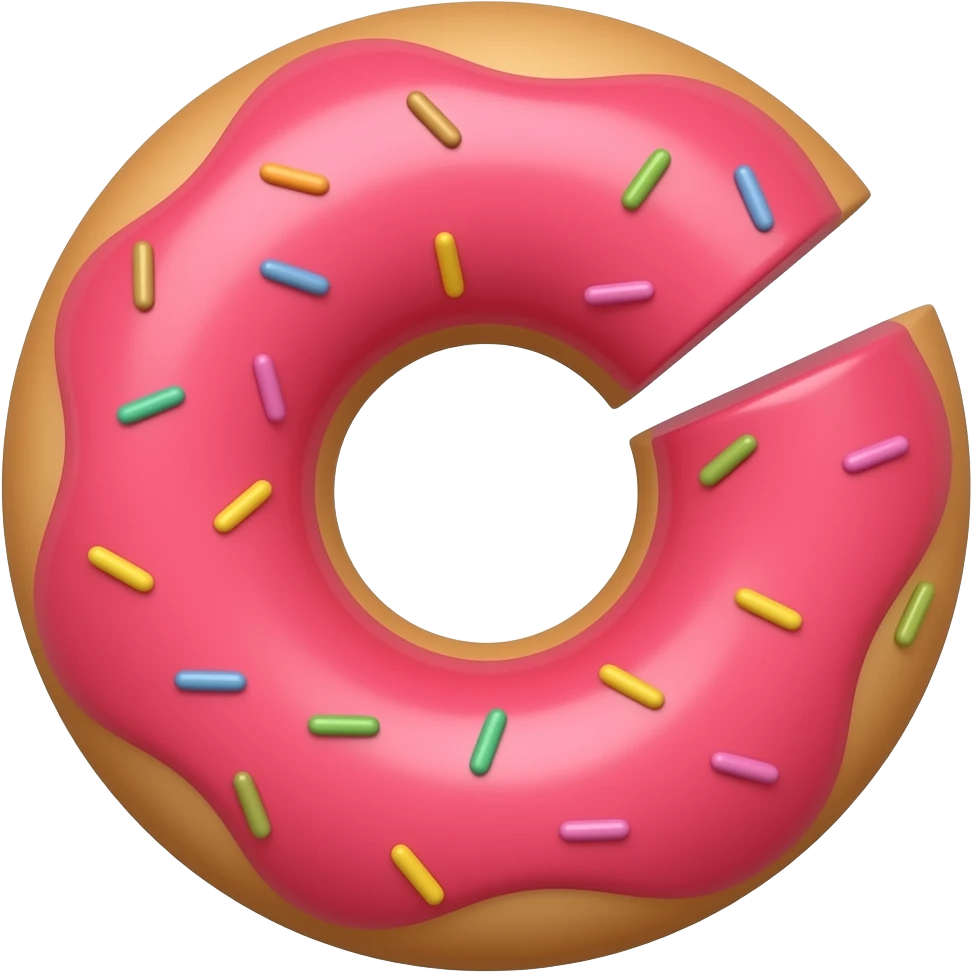 donut chart red emoji