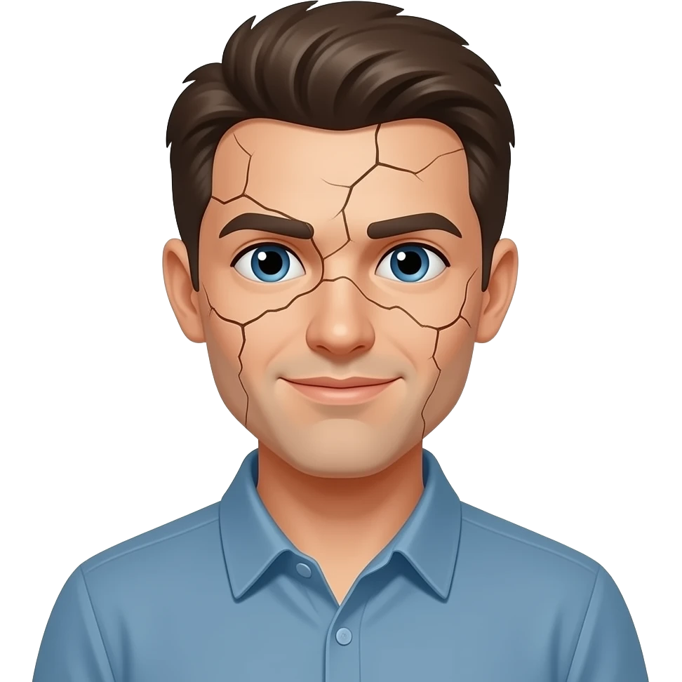 Twarz zalamana emoji
