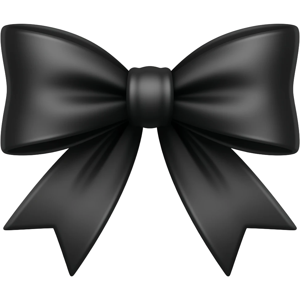 Black bow emoji