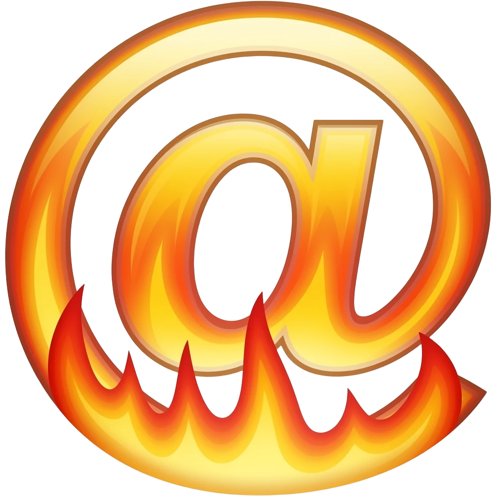 burning © symbol emoji